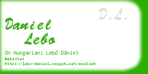 daniel lebo business card