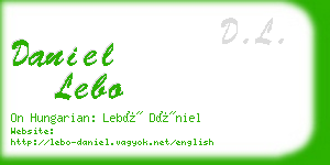 daniel lebo business card